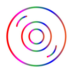 Cd line gradient icon