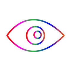 Eye line gradient icon