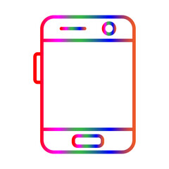 Smart phone line gradient icon