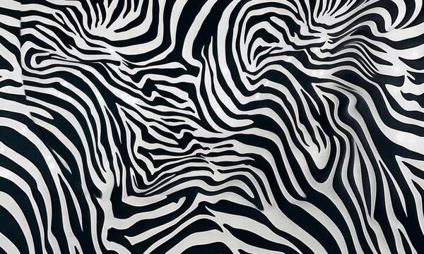 Trendy zebra skin pattern video background. Animal fur video background for fabric design, wrapping paper, textile, and wallpaper