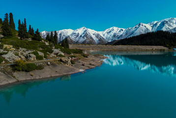 Big Almaty Lake, a picturesque lake 20 kilometers from Almaty.