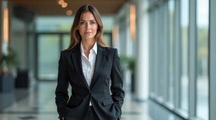 Business professional in modern office setting during daytime