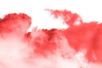 red fantastic fog on a white background