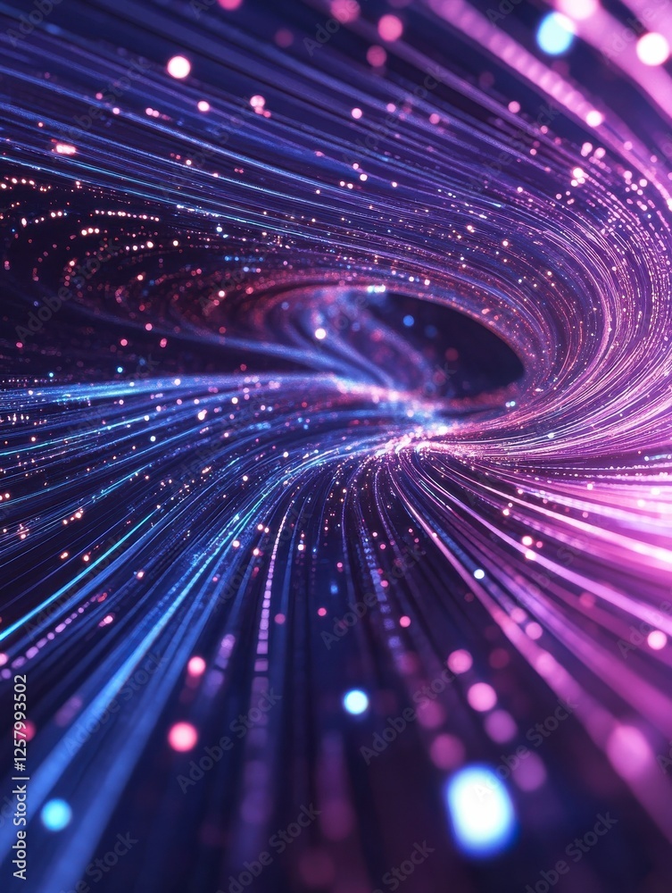 Poster big data flow technology and science vector background, tech abstraction with lines electronics and 