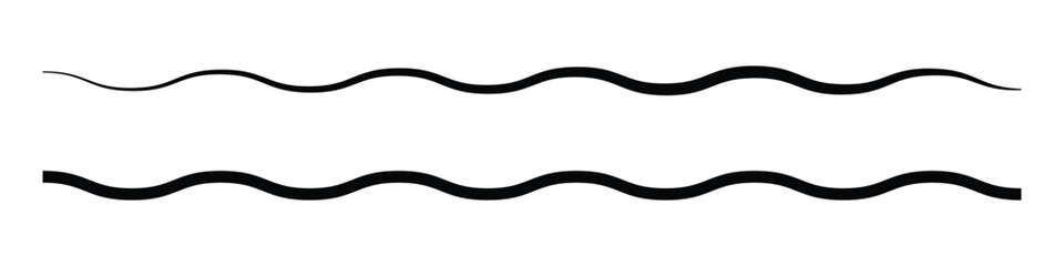 wave curved zig zag line icon on white background.
