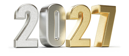 2027 Number New Year - 3D Render