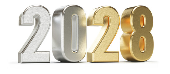 2028 Number New Year - 3D Render