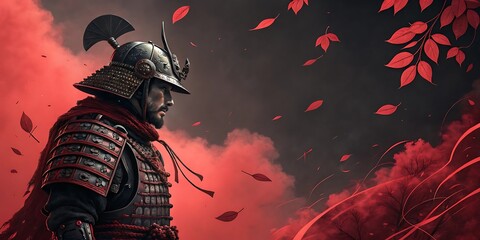 Medieval knight with sword and shield in armor ready for battle