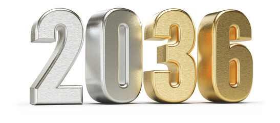 2036 Number New Year - 3D Render
