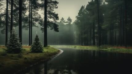 trees merry christmas black text