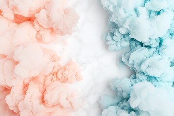 Swirling abstract background texture soft pink and blue clouds digital art contemporary style