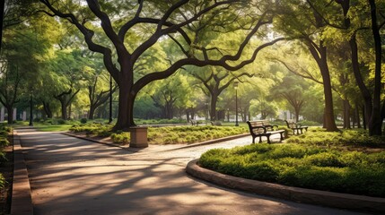 Obraz premium serene trees park