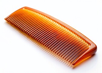 Close-up of a Single Comb Isolated on White Background - Hair Care Tool