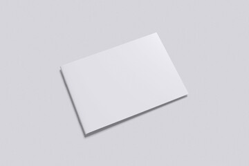 Landscape Magazine with grey background color for mockup