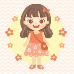 Girl with flower dress