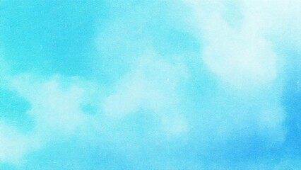 淡い手描きの水彩風の素材 背景素材 ブルー 水色 背景素材 16:9サイズ AI生成素材