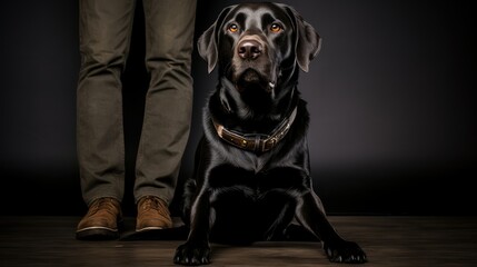 loyal black labrador