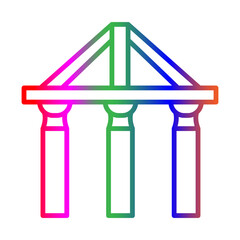 Bridge line gradient icon
