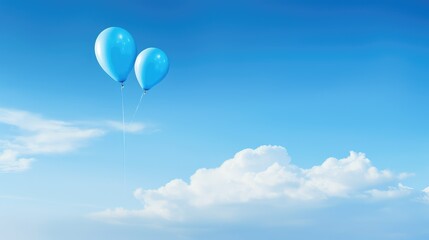 Fototapeta premium serene blue balloon air