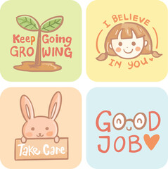 Motivation Quotes with Cute Doodle