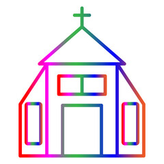 Church line gradient icon