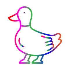 Duck line gradient icon