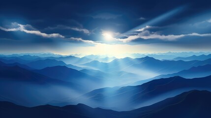 Fototapeta premium clouds blue rays