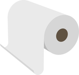 Textile roll vector icon. Paper tube illustration design for kitchen cleaning towel, carpet, scroll whatman, fabric.