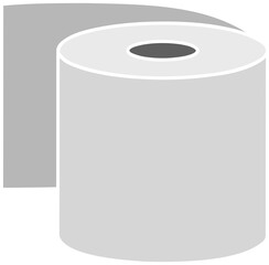 Toilet paper roll or tube icon design, template for wc. Bathroom hygiene icons, kitchen cleaning towel. Blank soft scroll product.