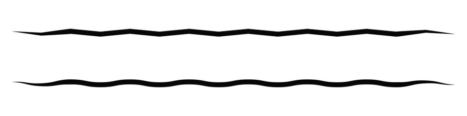 wave curved zig zag line icon on white background.