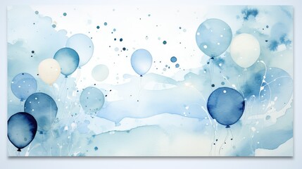 design blue birthday card