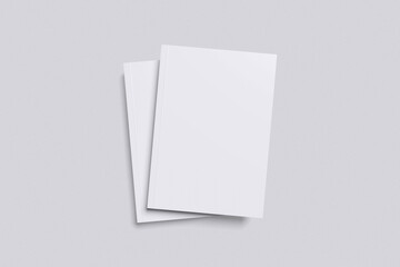 A4 Magazine white with grey backrgound color for mockup