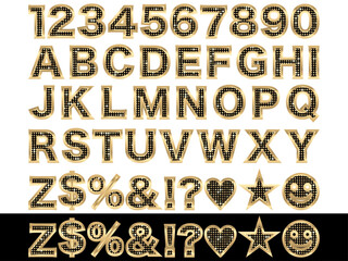 Fototapeta premium ミラータイル2、文字フチ、7白金