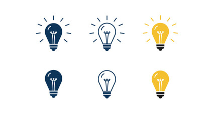 Light bulb icon vector, creativity, ideas, solution symbol