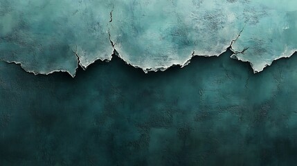 Obraz premium Abstract Teal Textured Background Deeply Cracked Surface. AI Generated