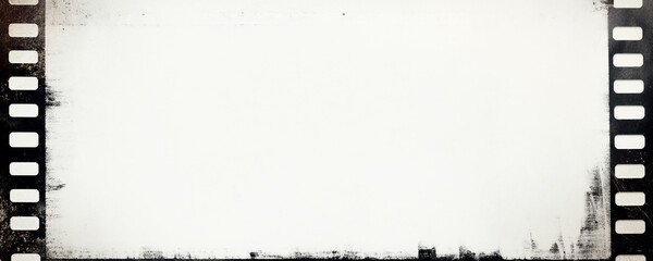 Empty film frame with a nostalgic black-and-white appearance.