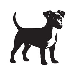 Jack Russell Terrier silhouette crafted for premium digital artwork - Jack Russell Terrier illustration - minimal Jack Russell Terrier vector - dog silhouette
