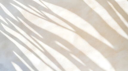Obraz premium Abstract play of light and shadow creating elegant patterns on a neutral surface. Ideal for backgrounds, branding, or minimalist design aesthetics. Selective focus