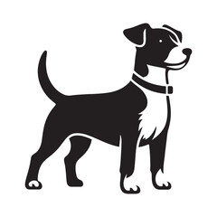 Minimalist Jack Russell Terrier silhouette with clean, sharp lines - Jack Russell Terrier illustration - minimal Jack Russell Terrier vector - dog silhouette
