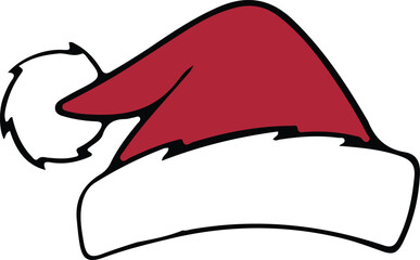 Simple Christmas Santa Hat Illustration