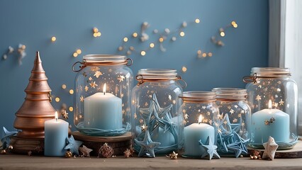wwwwwwGlowing candle, winter celebration, dark night, illumination, artificial intelligence, brightening