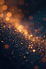 Fototapeta premium Shimmering golden dust motes, celestial glow, ethereal backdrop, graphic, star