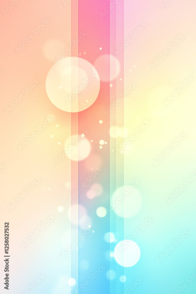 Leinwandbilder a silky band of rainbow color elegantly receding into the void, sparkling bokeh orbs trailing along