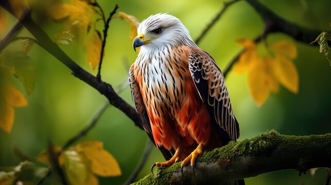 plumage red kite bird