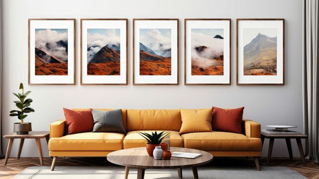 black photo gallery wall