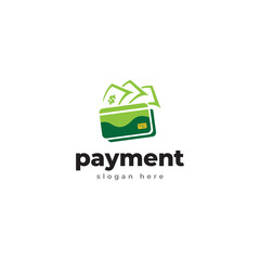 Wallet logo design template, Payment icon