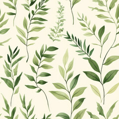 a pattern design with fern leaves and blades of grasses