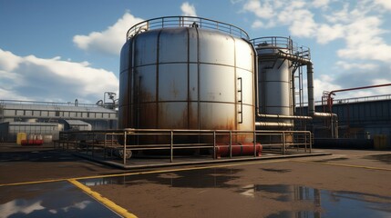 Obraz premium industrial above ground oil tank