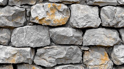 Textured stone wall with varied rock shapes and colors, showcasing natural erosion and weathering