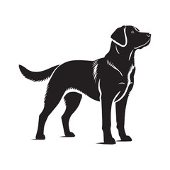 Professional Labrador Retriever silhouette ideal for pet-based designs - Labrador Retriever illustration - minimal Labrador Retriever vector - dog silhouette
